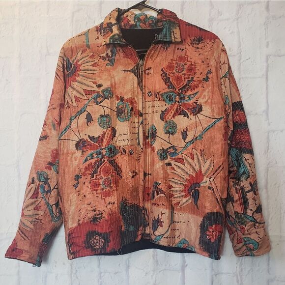 VINTAGE FLASHBACK Reversible Zip Front Jacket Coat - Picture 2 of 14